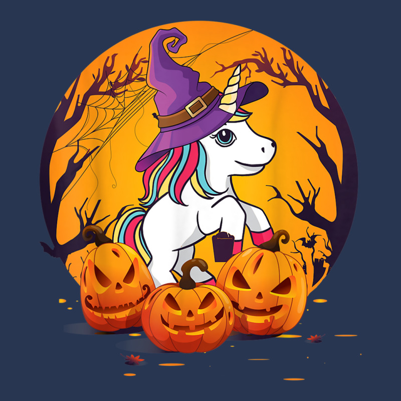 Fun Halloween Shirt Girls Kids Witchy Unicorn Halloween Men Denim Jacket | Artistshot