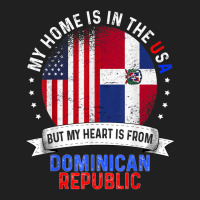 American Patriot Heart Is From Dominican Republic Flag Ladies Polo Shirt | Artistshot