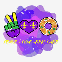 Peace Love King Cake Funny Mardi Gras Party Carnival Premium T Shirt Baby Bibs | Artistshot