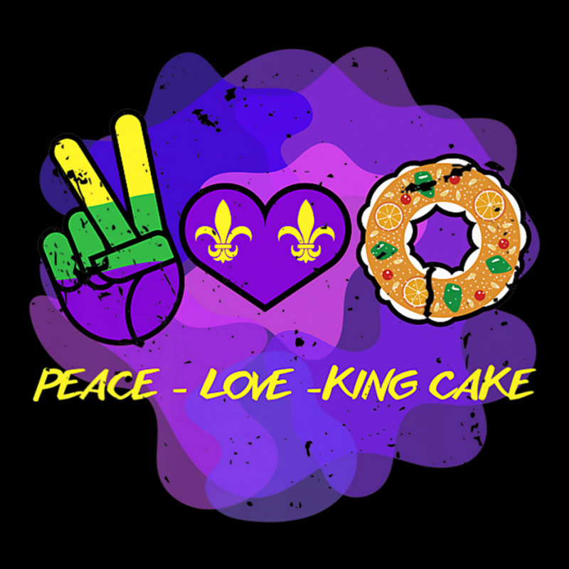 Peace Love King Cake Funny Mardi Gras Party Carnival Premium T Shirt Toddler 3/4 Sleeve Tee | Artistshot