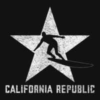 California Republic -- Surfer Dude (white Grunge) Scorecard Crop Tee | Artistshot