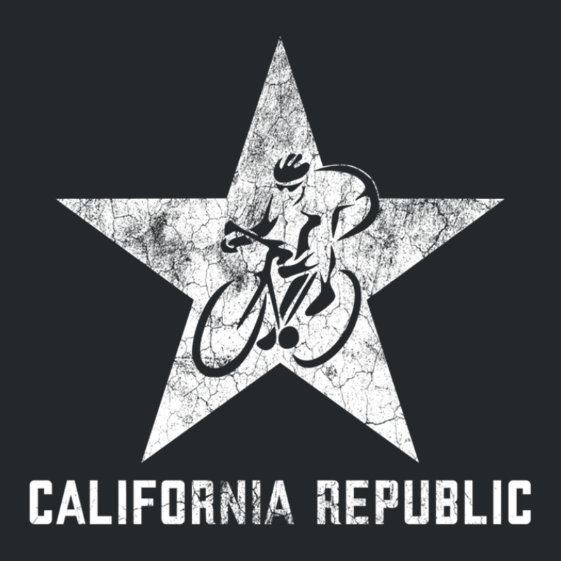 California Republic -- Road Cyclist (white Grunge) Crewneck Sweatshirt by AmyRall | Artistshot