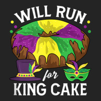 Will Run For King Cake Beads Mardi Gras Y'all Parade Party Tank Top 3/4 Sleeve Shirt | Artistshot