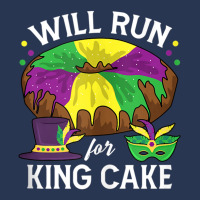 Will Run For King Cake Beads Mardi Gras Y'all Parade Party Tank Top Men Denim Jacket | Artistshot