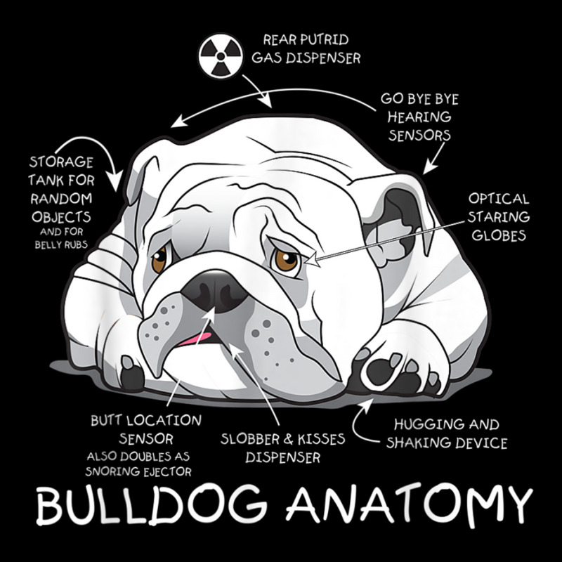 Funny Cute English Bulldog Anatomy Dog Biology Gift Long Sleeve Shirts | Artistshot