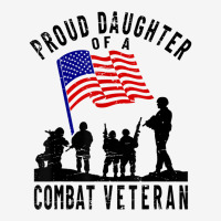 Proud Daughter Combat Veteran Retro Us Flag Military Family T Shirt Adjustable Cap | Artistshot