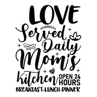 Moms Kitchen Funny Mom Baker Love Served Daily T Shirt V-neck Tee | Artistshot