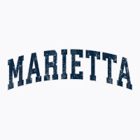 Marietta Georgia Ga Vintage Sports Design Navy Design T-shirt | Artistshot