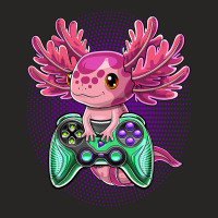 Axolotl Cute Axolotl Video Game Controller Awesome Gaming Boys Kids 42 Ladies Fitted T-shirt | Artistshot