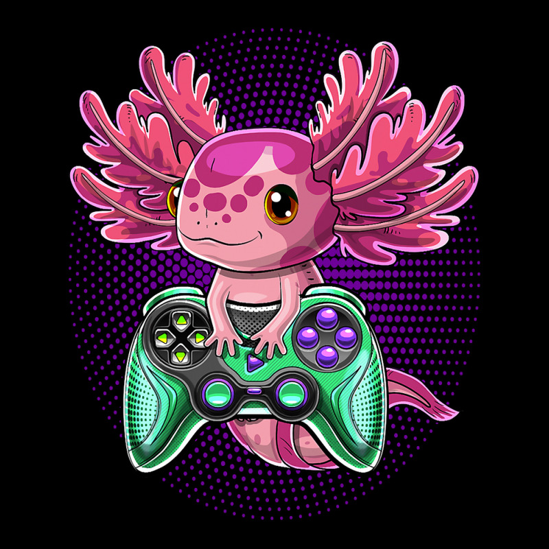 Axolotl Cute Axolotl Video Game Controller Awesome Gaming Boys Kids 42 Women's V-Neck T-Shirt by cm-arts | Artistshot