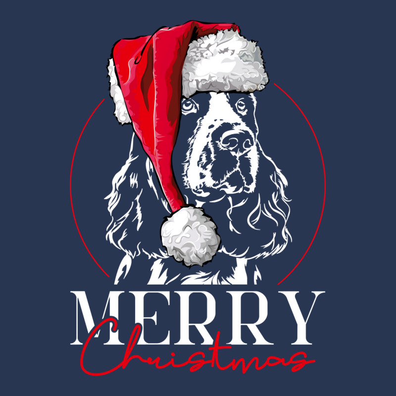 Funny Santa English Springer Spaniel Merry Christmas Dog Mom Sweatshir Ladies Denim Jacket by men.adam | Artistshot