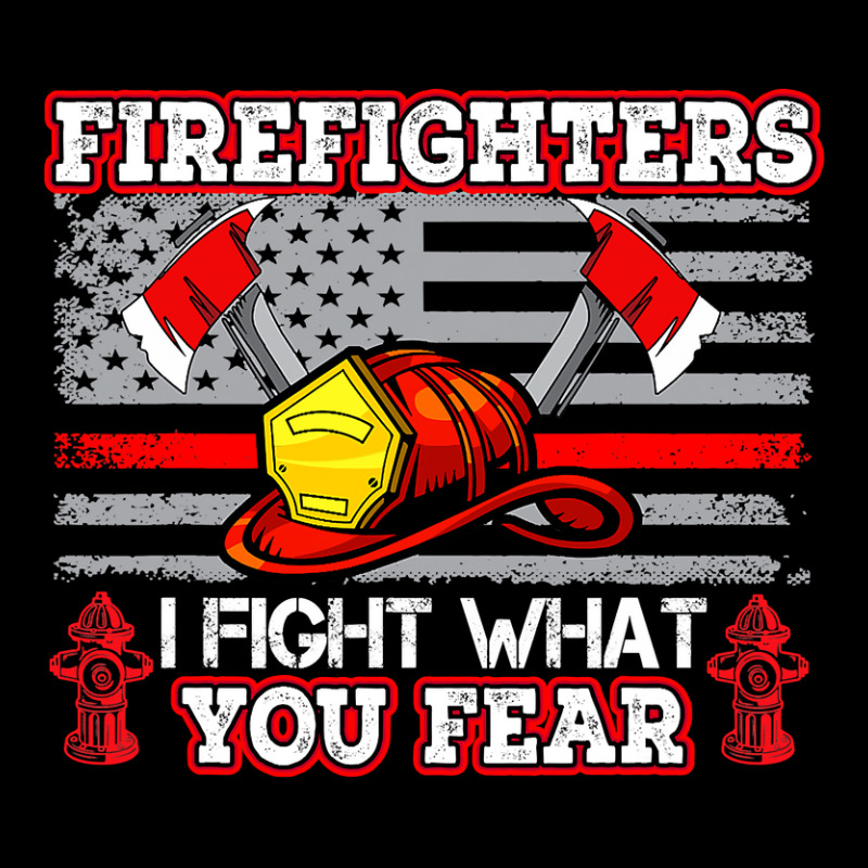 Firefighter Fireman I Fight What You Fear American Flag Firefighter 22 V-Neck Tee by cm-arts | Artistshot