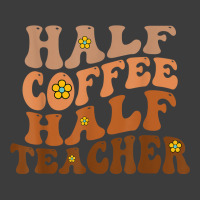 Half Coffee Half Teacher Groovy Wavy Design T Shirt Men's Polo Shirt | Artistshot