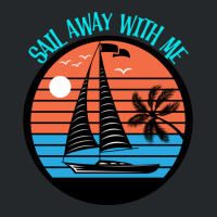 Sail Away With Me Retro Sail Boat Crewneck Sweatshirt | Artistshot