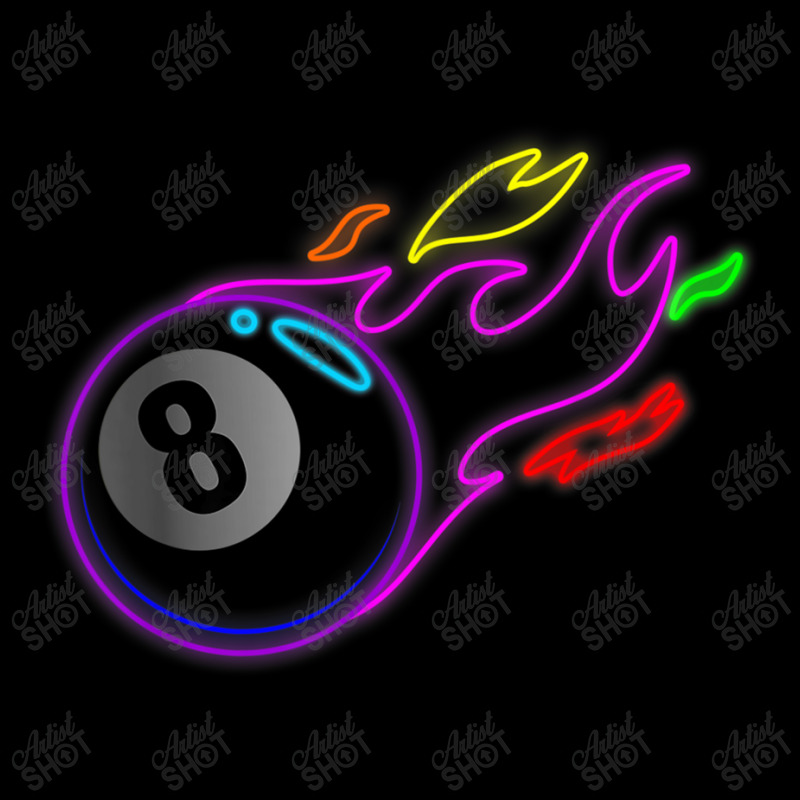 Colorful Neon Lights Eight Ball Billiards Pool Mm Long Sleeve Shirts by MechelleMilliken | Artistshot