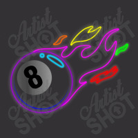 Colorful Neon Lights Eight Ball Billiards Pool Mm Vintage Short | Artistshot