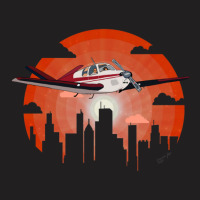 City Sightseeing Flight  Beech Bonanza Vtail Airplane Design T-shirt | Artistshot