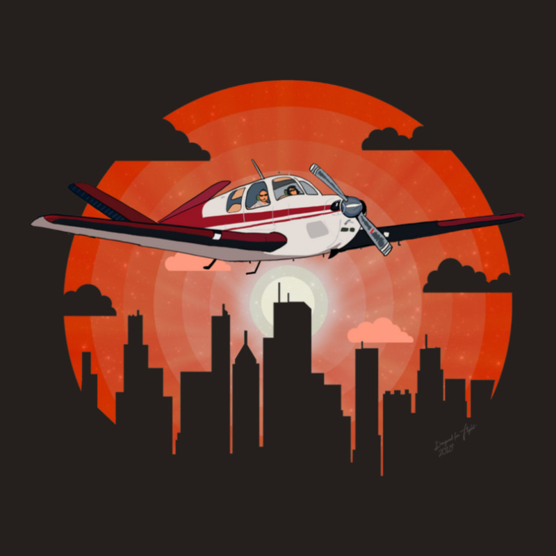 City Sightseeing Flight  Beech Bonanza Vtail Airplane Design Tank Top | Artistshot