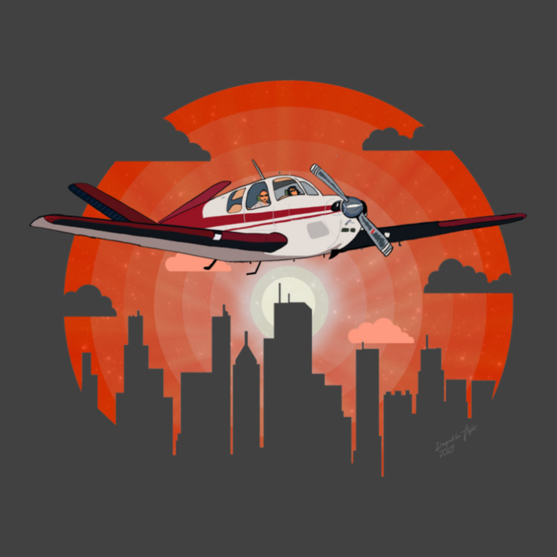 City Sightseeing Flight  Beech Bonanza Vtail Airplane Design Vintage T-shirt | Artistshot