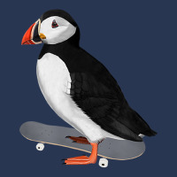 Puffin Bird Skateboard Birdwatcher Animal Biologist T Shirt Ladies Denim Jacket | Artistshot