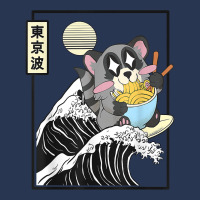 Raccoon Eating Ramen Japanese Waves Anime Minimal Kawaii T Shirt Ladies Denim Jacket | Artistshot