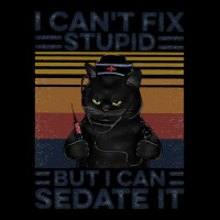 Black Cat Nurse I Cant Fix Stupid But I Can Sedate It Vintage Retro Legging | Artistshot