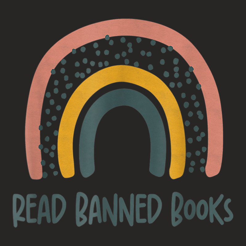 Read Banned Books Book Lover Funny Librarian Rainbow T Shirt Ladies Fitted T-Shirt by cm-arts | Artistshot