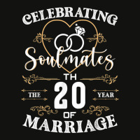 Celebrating Soulmates The 20th Year Of Marriage Anniversary Scorecard Crop Tee | Artistshot