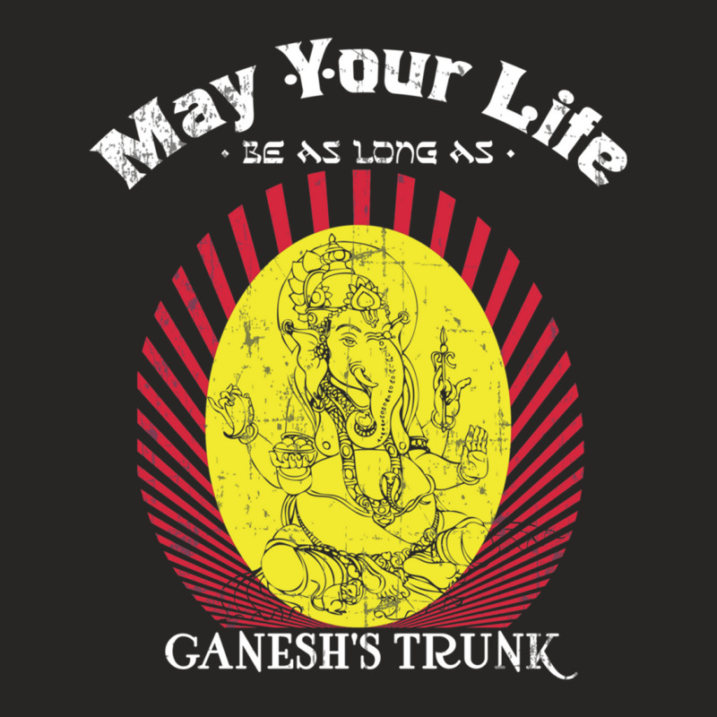 May Your Life Be As Long As Ganeshs Trunk  Hindu Blessing Ladies Fitted T-Shirt by cm-arts | Artistshot