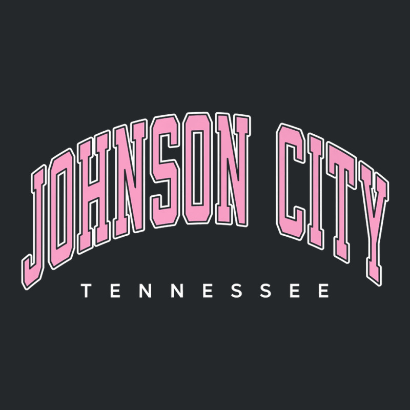 Johnson City Tennessee Tn Varsity Style Pink Text Premium T Shirt Crewneck Sweatshirt by cm-arts | Artistshot