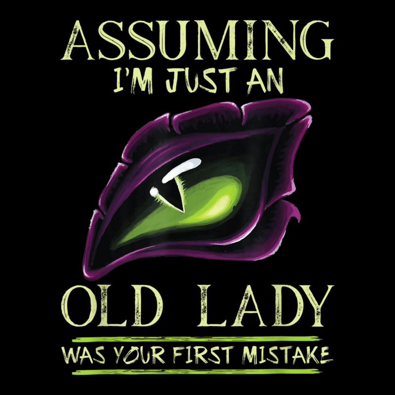 Assuming I'm Just An Old Lady Was Your First Mistake Dragon Maternity Scoop Neck T-shirt by JusticePeck | Artistshot