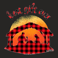 Jesus Christ Christian Buffalo Plaid True Story Of Jesus Birth Nativit Ladies Fitted T-shirt | Artistshot