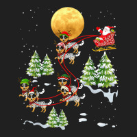 Australian Cattle Dog Reindeer Christmas Riding Santa Ladies Polo Shirt | Artistshot