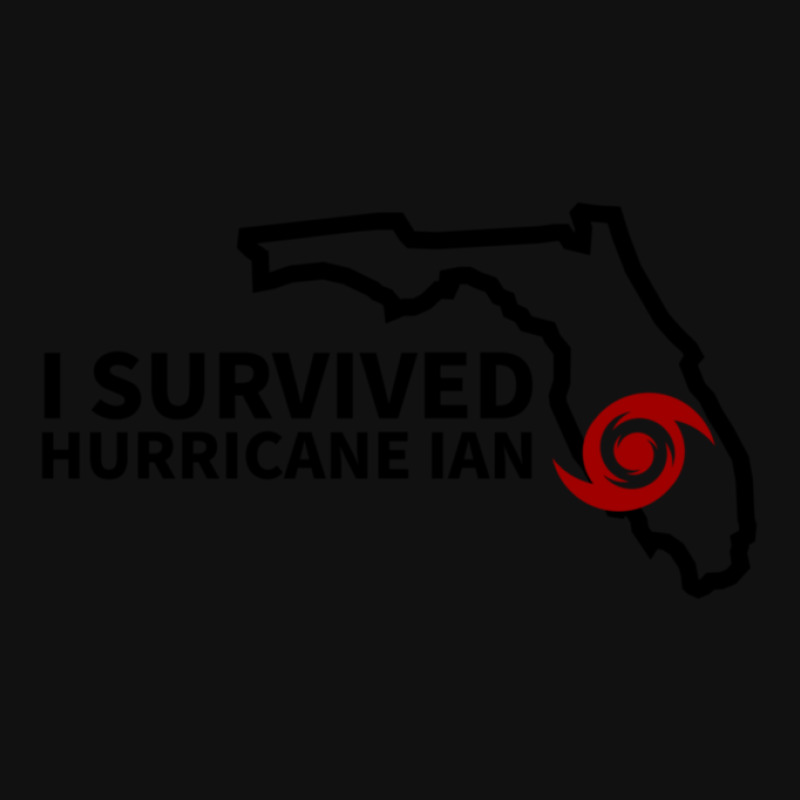 Hurricane Ian I Survived Hurricane Ian Portrait Canvas Print by cm-arts | Artistshot