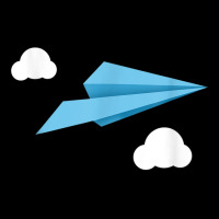 Blue Paper Airplane Paper Plane With White Clouds Kids Cap | Artistshot