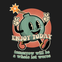 Existential Dread Retro Cartoon Bomb Grenade Nihilism Classic T-shirt | Artistshot