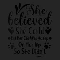 Womens She Believed She Could But Her Cat Was Asleep On Her Lap V-neck Unisex Hoodie | Artistshot