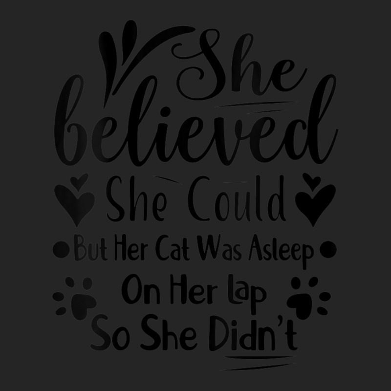 Womens She Believed She Could But Her Cat Was Asleep On Her Lap V-neck Unisex Hoodie | Artistshot