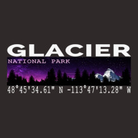 Glacier National Park Night Sky With Gps Location Design Racerback Tank | Artistshot