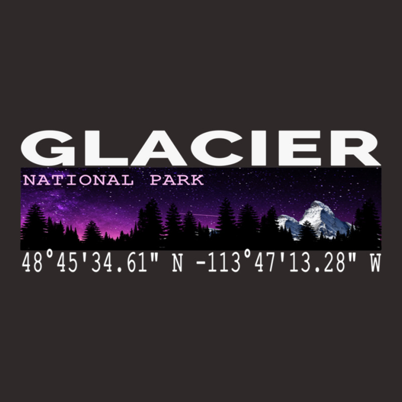 Glacier National Park Night Sky With Gps Location Design Racerback Tank by BILLYJOHNSON | Artistshot