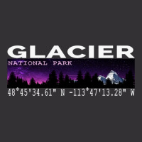 Glacier National Park Night Sky With Gps Location Design Vintage Hoodie | Artistshot