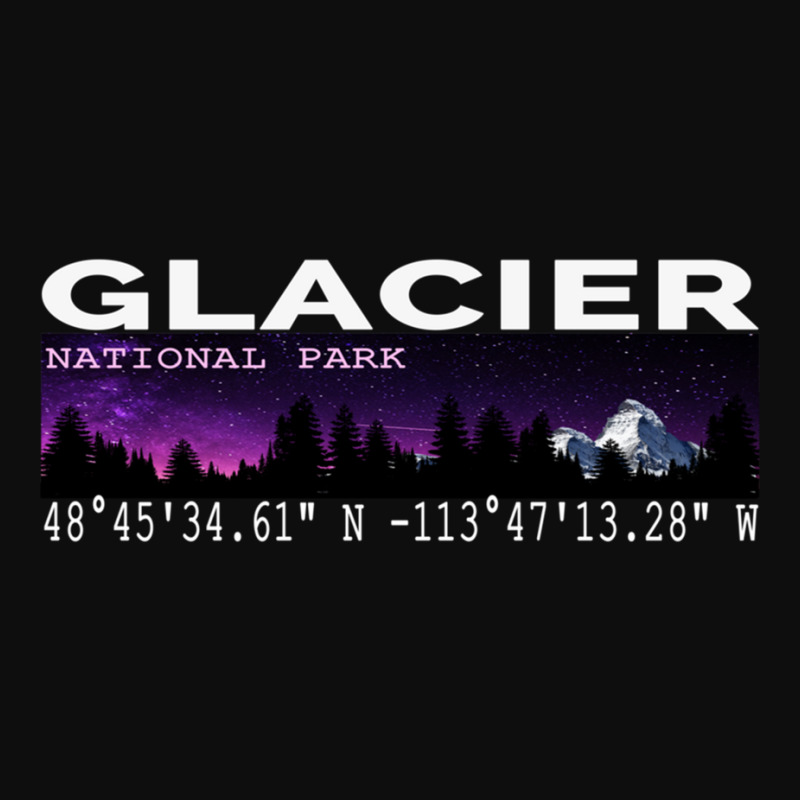 Glacier National Park Night Sky With Gps Location Design Crop Top by BILLYJOHNSON | Artistshot