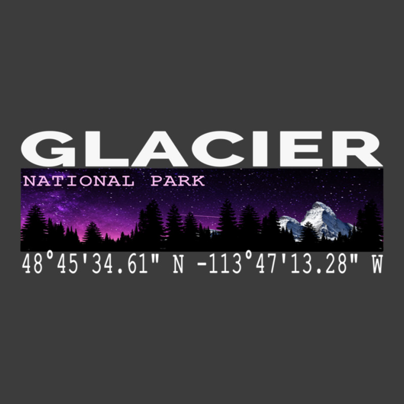 Glacier National Park Night Sky With Gps Location Design Men's Polo Shirt by BILLYJOHNSON | Artistshot