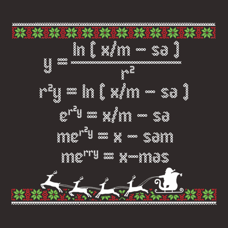 Merry Christmas Math Equation Ugly Christmas Fun Math Pullover Hoodie Racerback Tank by lissuttie | Artistshot