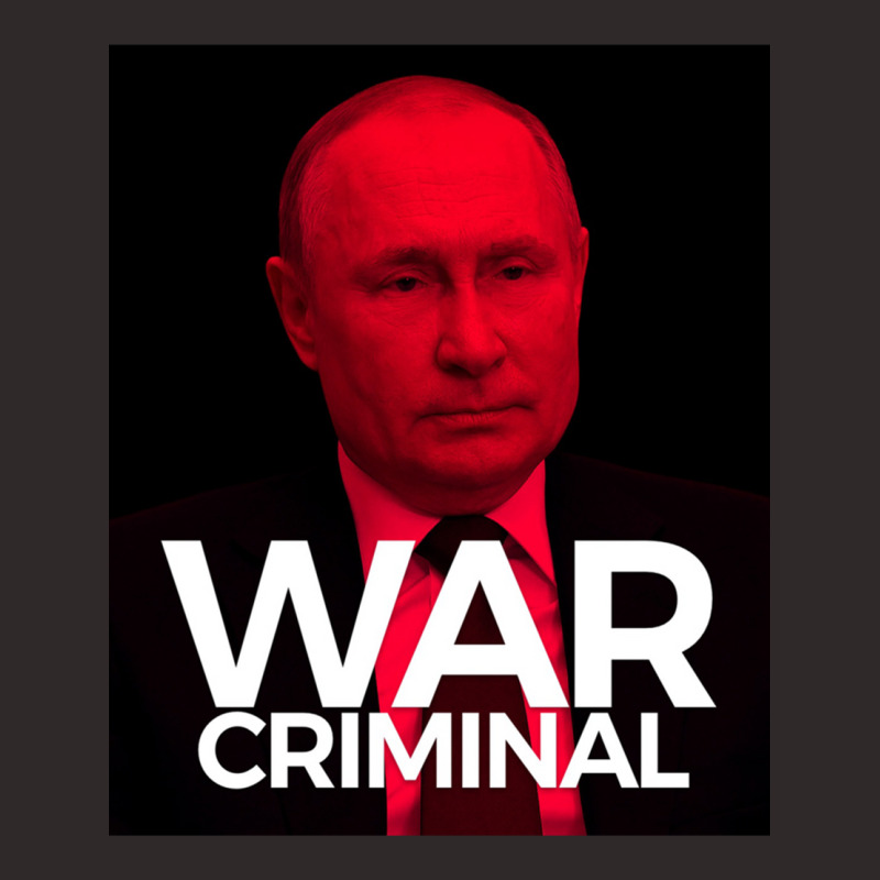 Putin Is A War Criminal Racerback Tank by cm-arts | Artistshot