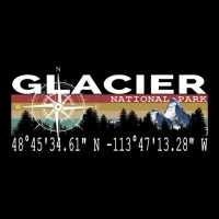 Glacier National Park With Gps Location Design V-neck Tee | Artistshot