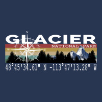 Glacier National Park With Gps Location Design Men Denim Jacket | Artistshot