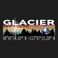 Glacier National Park With Gps Location Design Classic T-shirt | Artistshot