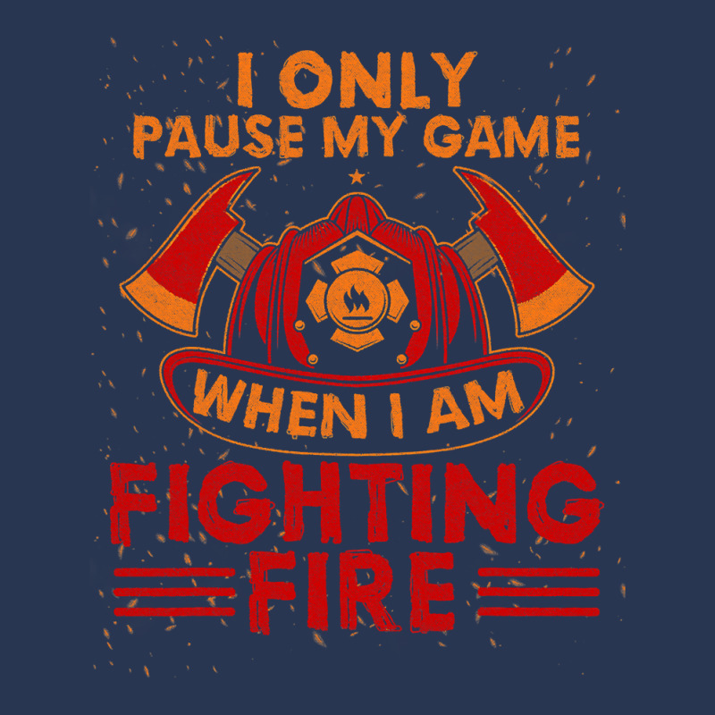 Firefighter Fireman I Only Pause My Game When Im Fighting Fire Firefig Ladies Denim Jacket by cm-arts | Artistshot