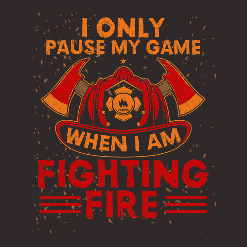 Firefighter Fireman I Only Pause My Game When Im Fighting Fire Firefig Racerback Tank by cm-arts | Artistshot